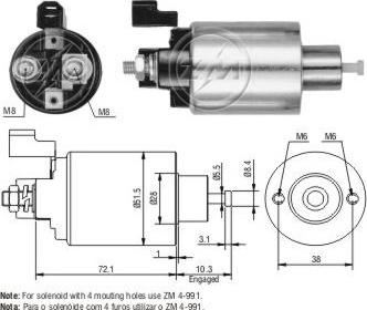 ERA ZM991 - Тяговое реле, стартер autodnr.net