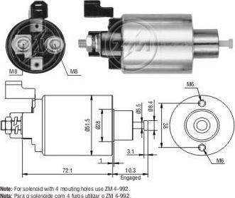 ERA ZM992 - Тягове реле, стартер autocars.com.ua