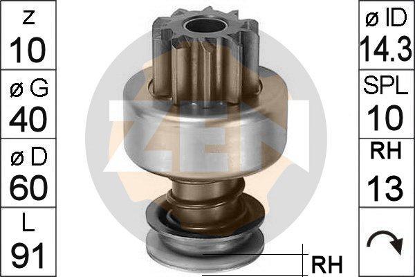 ERA ZN0118 - Ведущая шестерня, стартер avtokuzovplus.com.ua