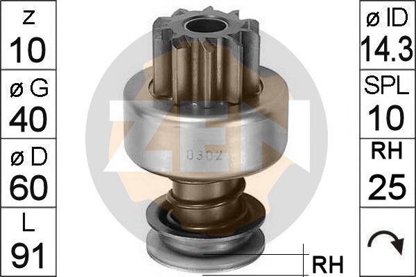 ERA ZN0302 - Провідна шестерня, стартер autocars.com.ua