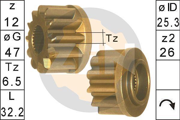 ERA ZN12972 - Ведущая шестерня, стартер avtokuzovplus.com.ua