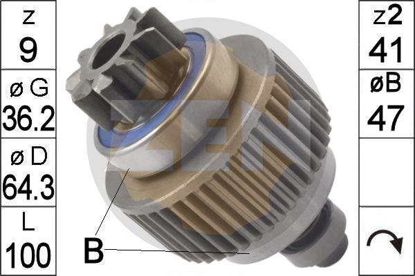 ERA ZN1858 - Ведущая шестерня, стартер autodnr.net