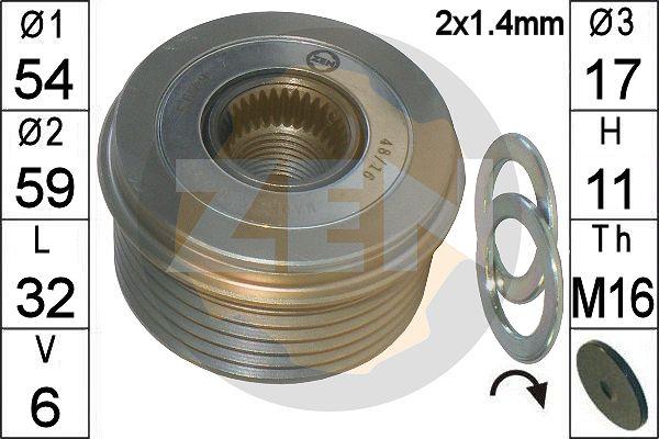 ERA ZN5679 - Шкив генератора, муфта avtokuzovplus.com.ua