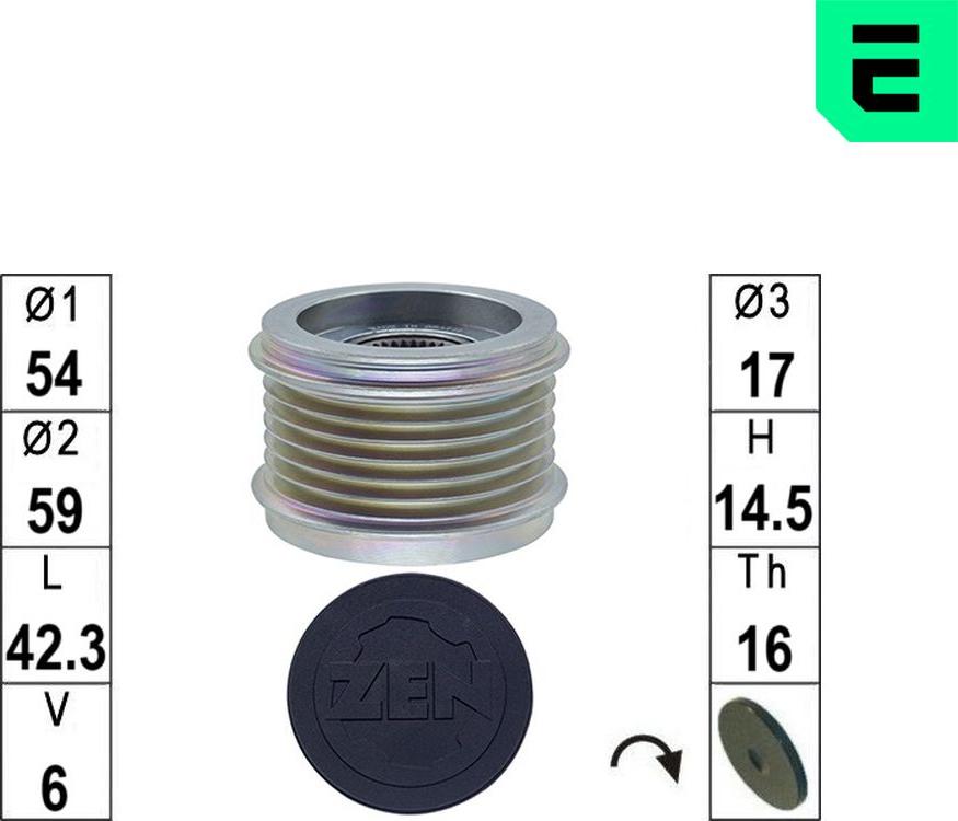 ERA ZN5800 - Ремінний шків, генератор autocars.com.ua