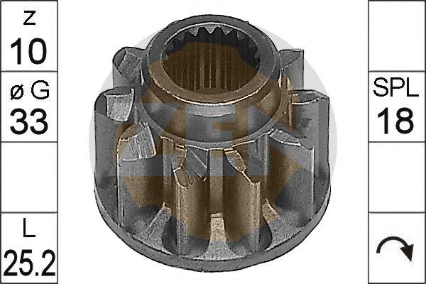 ERA ZN9349 - Ведущая шестерня, стартер avtokuzovplus.com.ua