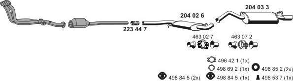 ERNST 010236 - Система випуску ОГ autocars.com.ua