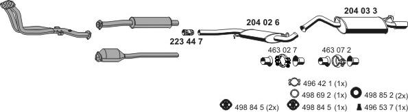 ERNST 010238 - Система випуску ОГ autocars.com.ua
