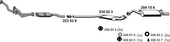 ERNST 010244 - Система випуску ОГ autocars.com.ua