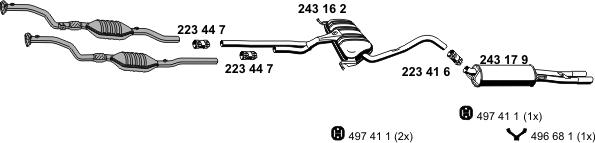 ERNST 010268 - Система випуску ОГ autocars.com.ua