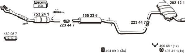 ERNST 010303 - Система випуску ОГ autocars.com.ua
