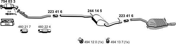 ERNST 010327 - Система випуску ОГ autocars.com.ua