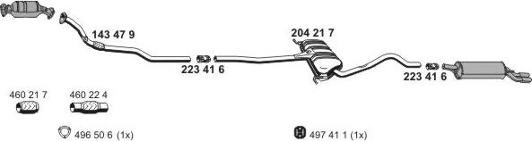 ERNST 010333 - Система випуску ОГ autocars.com.ua