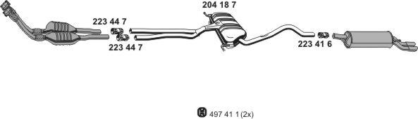 ERNST 010335 - Система випуску ОГ autocars.com.ua