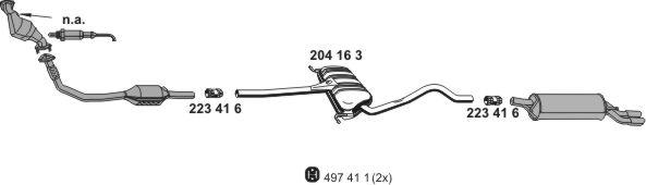 ERNST 010336 - Система випуску ОГ autocars.com.ua