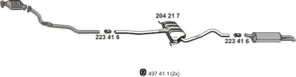 ERNST 010405 - Система випуску ОГ autocars.com.ua