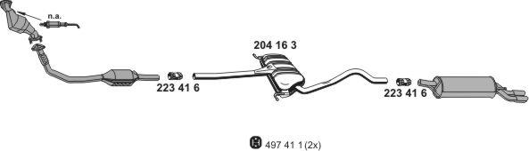 ERNST 010453 - Система випуску ОГ autocars.com.ua