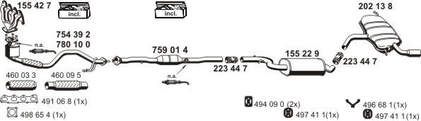 ERNST 010494 - Система випуску ОГ autocars.com.ua