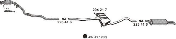 ERNST 010542 - Система випуску ОГ autocars.com.ua