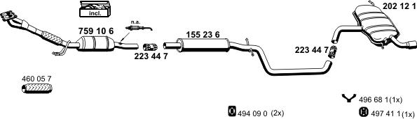 ERNST 010548 - Система випуску ОГ autocars.com.ua