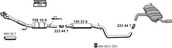 ERNST 010549 - Система випуску ОГ autocars.com.ua