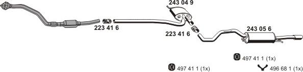 ERNST 010560 - Система випуску ОГ autocars.com.ua