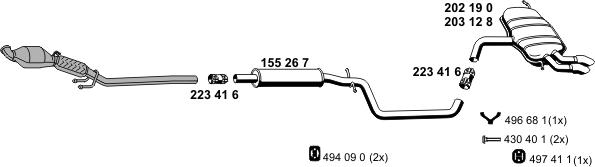 ERNST 010595 - Система випуску ОГ autocars.com.ua