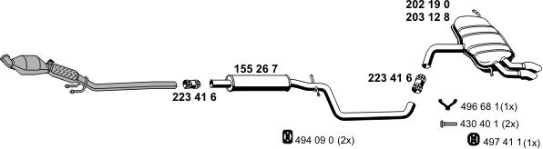 ERNST 010596 - Система випуску ОГ autocars.com.ua