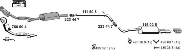 ERNST 010685 - Система випуску ОГ autocars.com.ua