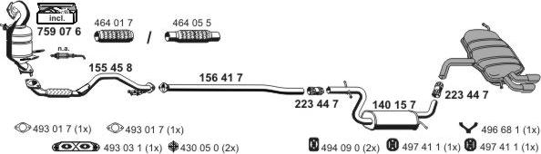 ERNST 010867 - Система випуску ОГ autocars.com.ua
