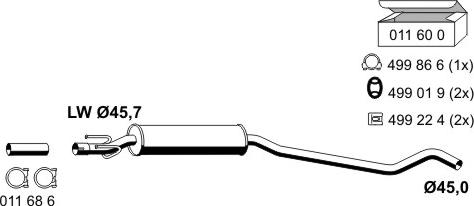 ERNST 011075 - Средний глушитель выхлопных газов autodnr.net