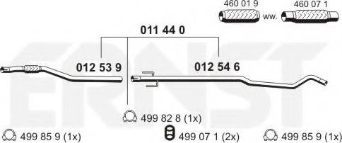 ERNST 011440 - Труба выхлопного газа autodnr.net