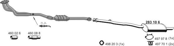 ERNST 020032 - Система випуску ОГ autocars.com.ua