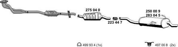 ERNST 020096 - Система випуску ОГ autocars.com.ua