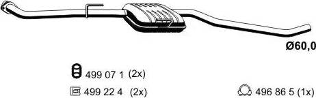 ERNST 024242 - Средний глушитель выхлопных газов avtokuzovplus.com.ua