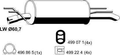 ERNST 024259 - Глушитель выхлопных газов, конечный avtokuzovplus.com.ua