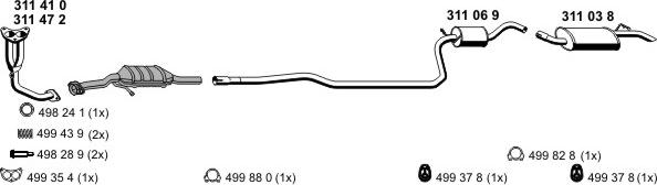 ERNST 030022 - Система випуску ОГ autocars.com.ua