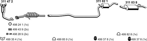 ERNST 030023 - Система випуску ОГ autocars.com.ua