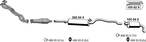 ERNST 030146 - Система випуску ОГ autocars.com.ua