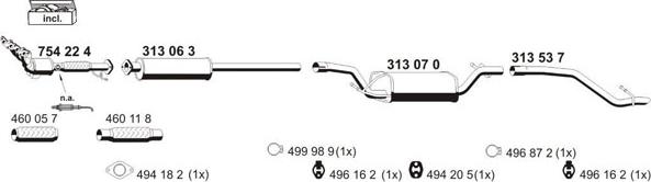 ERNST 030340 - Система випуску ОГ autocars.com.ua