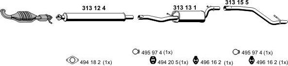 ERNST 030349 - Система випуску ОГ autocars.com.ua