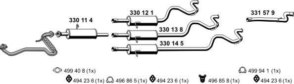 ERNST 030363 - Система випуску ОГ autocars.com.ua