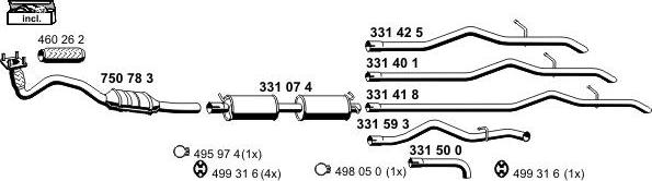 ERNST 030430 - Система випуску ОГ autocars.com.ua