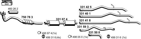 ERNST 030435 - Система випуску ОГ autocars.com.ua