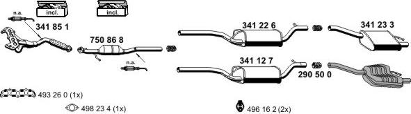 ERNST 030954 - Система випуску ОГ autocars.com.ua