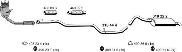 ERNST 030962 - Система випуску ОГ autocars.com.ua