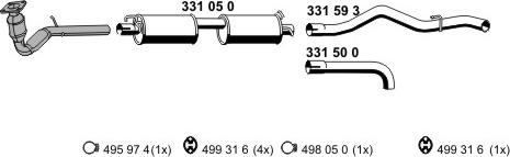 ERNST 030969 - Система випуску ОГ autocars.com.ua