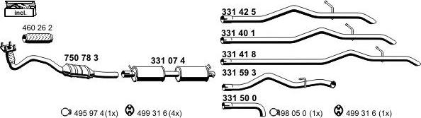 ERNST 030974 - Система випуску ОГ autocars.com.ua