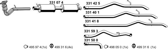 ERNST 030977 - Система випуску ОГ autocars.com.ua