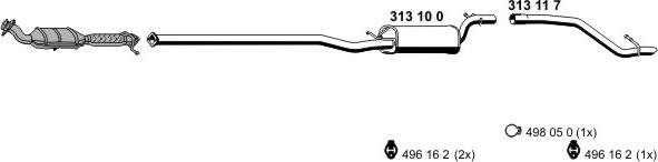 ERNST 031034 - Система випуску ОГ autocars.com.ua