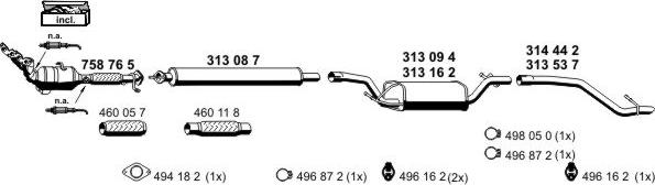 ERNST 031042 - Система випуску ОГ autocars.com.ua